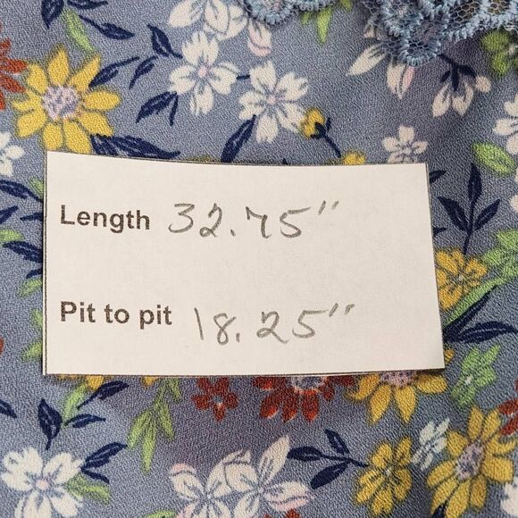 Francesca's Miami Blue Floral Mini Dress NWT Size Medium Wedding Guest Dress - Picture 11 of 11